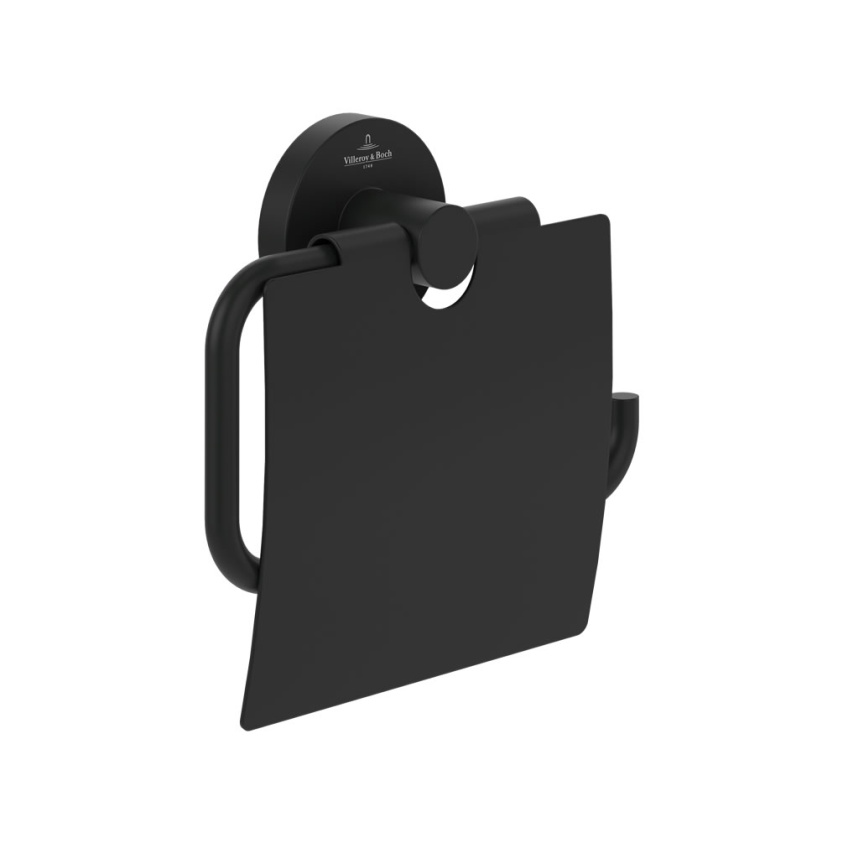 Cutout image of Villeroy & Boch Elements Tender Matt Black Concealed Toilet Roll Holder